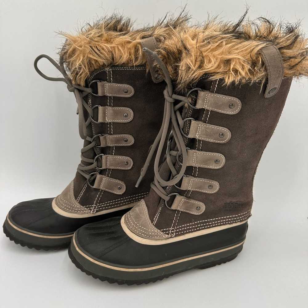 Sorel Women's Joan of Arctic Gray Winter Fur Lace… - image 3