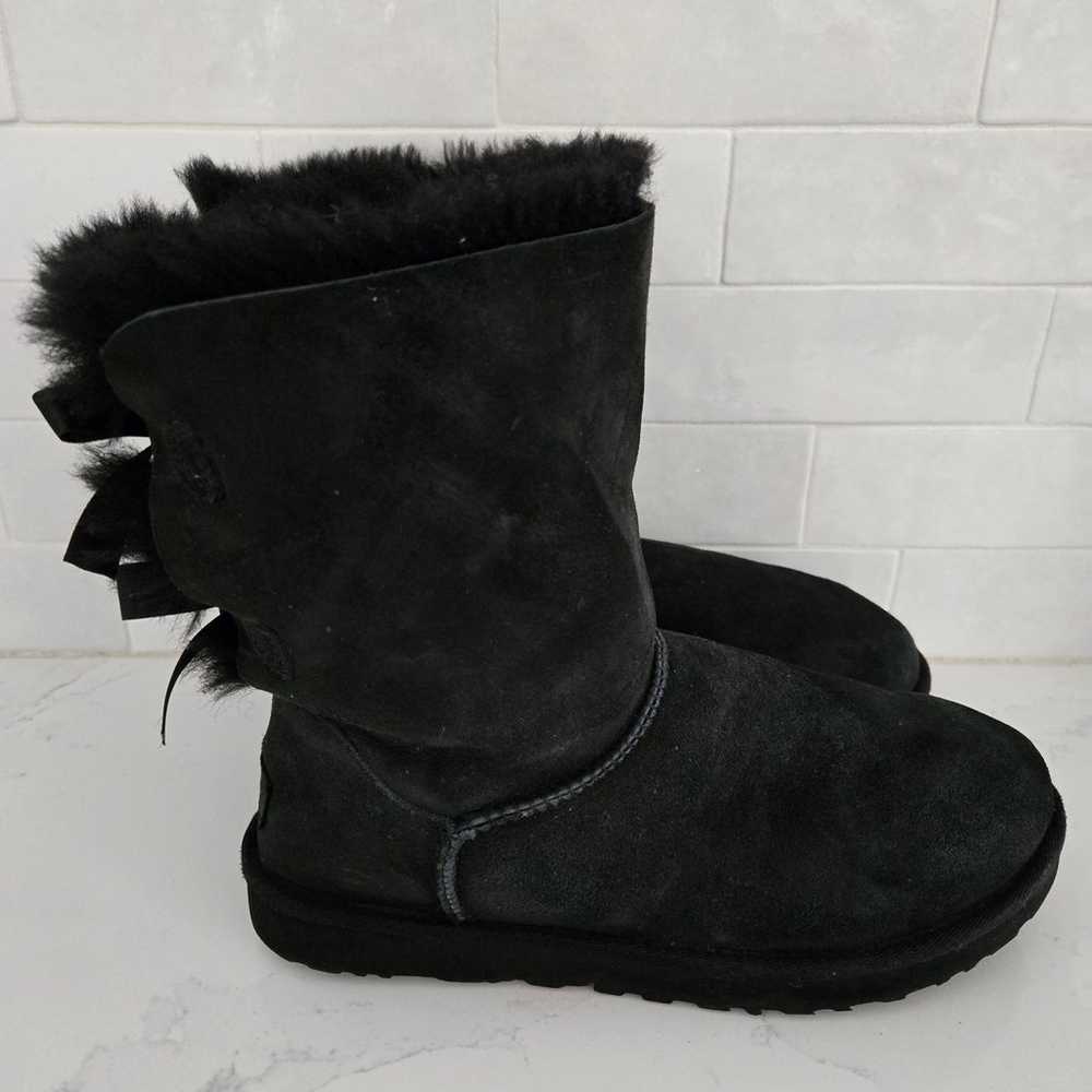 Ugg Bailey Bow II Black Suede Mid-Calf Winter Boo… - image 2