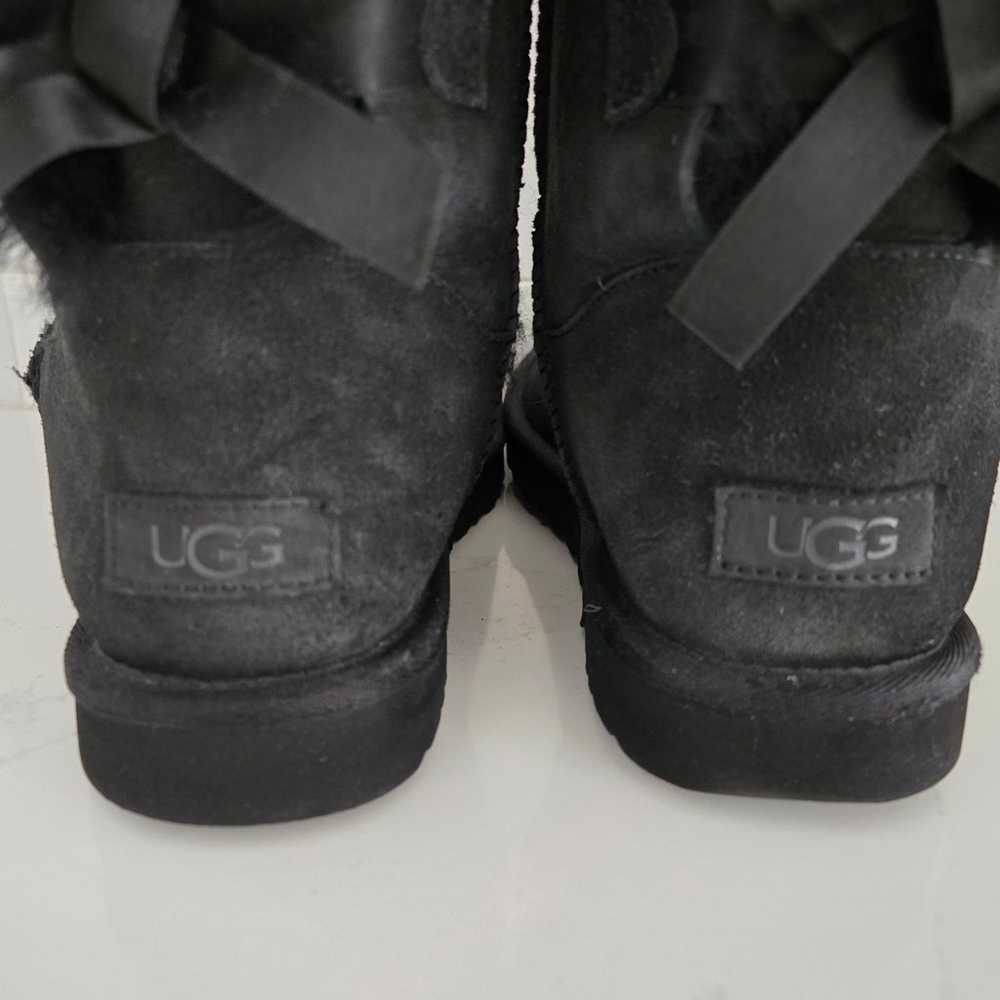 Ugg Bailey Bow II Black Suede Mid-Calf Winter Boo… - image 4