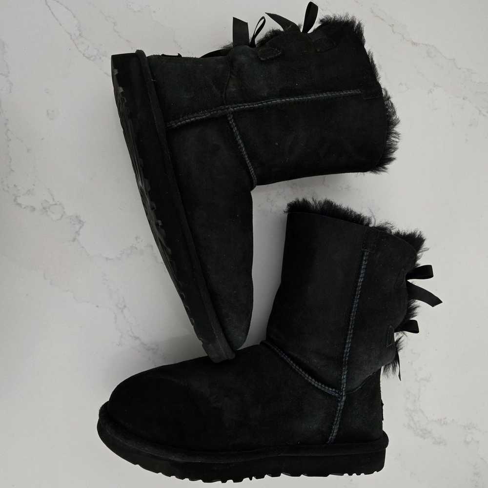 Ugg Bailey Bow II Black Suede Mid-Calf Winter Boo… - image 8