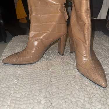 Beige croc Stuart weitzman booties - image 1