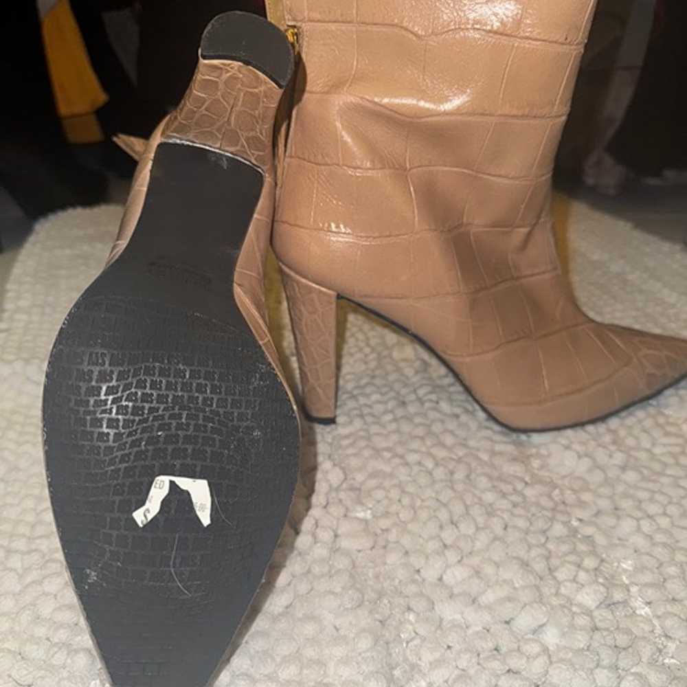 Beige croc Stuart weitzman booties - image 4