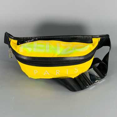 Kenzo KENZO Yellow Black Logo Nylon Leather Double