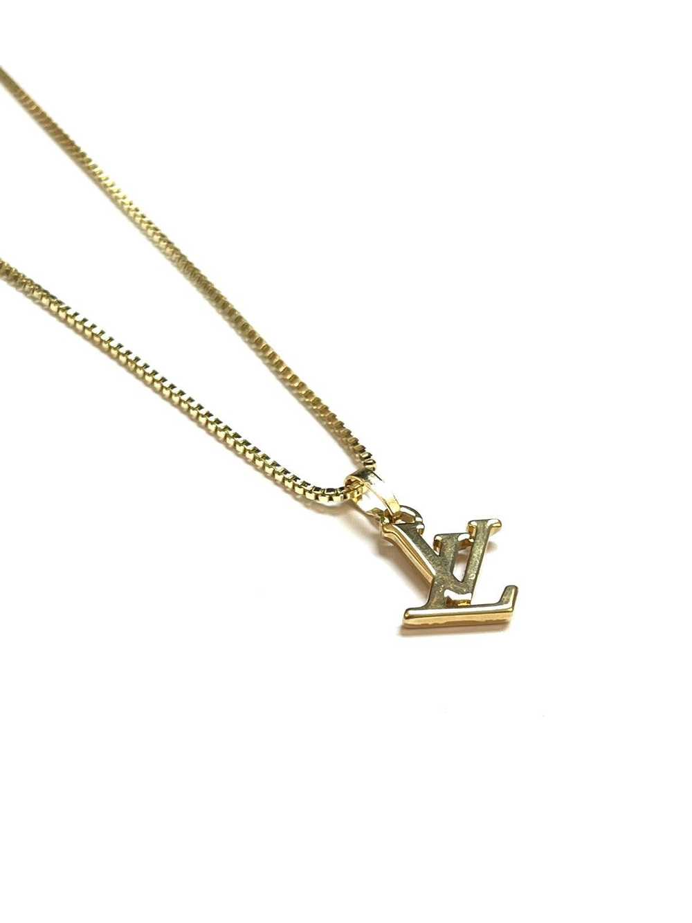 Louis Vuitton Louis Vuitton Gold Plated LV Logo P… - image 3