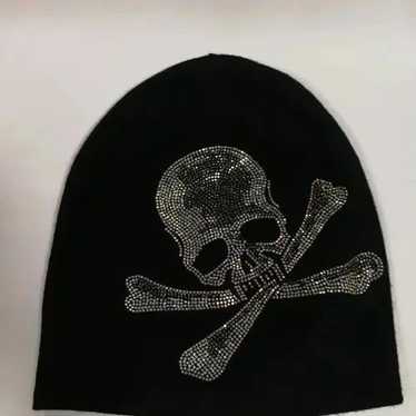 Hat × Streetwear Punk Gothic Black Skull Beanie H… - image 1