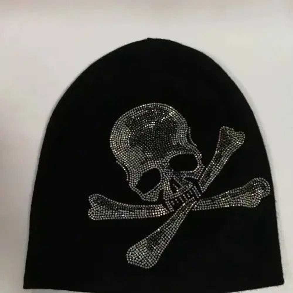 Hat × Streetwear Punk Gothic Black Skull Beanie H… - image 2