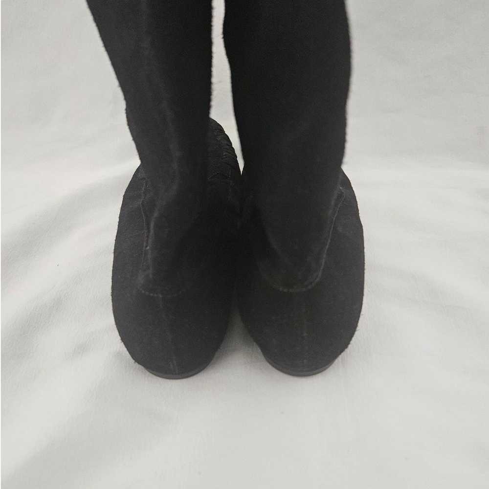 LANVIN Black Leather Knee High Moccasin Boot sz 4… - image 6