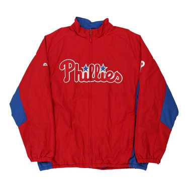 Vintage Philadelphia Phillies Red popular Budweiser Windbreaker Jacket Sport Tek - 2XL