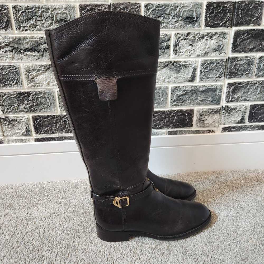 Tory Burch Women's Dark Brown Leather Knee High B… - image 12