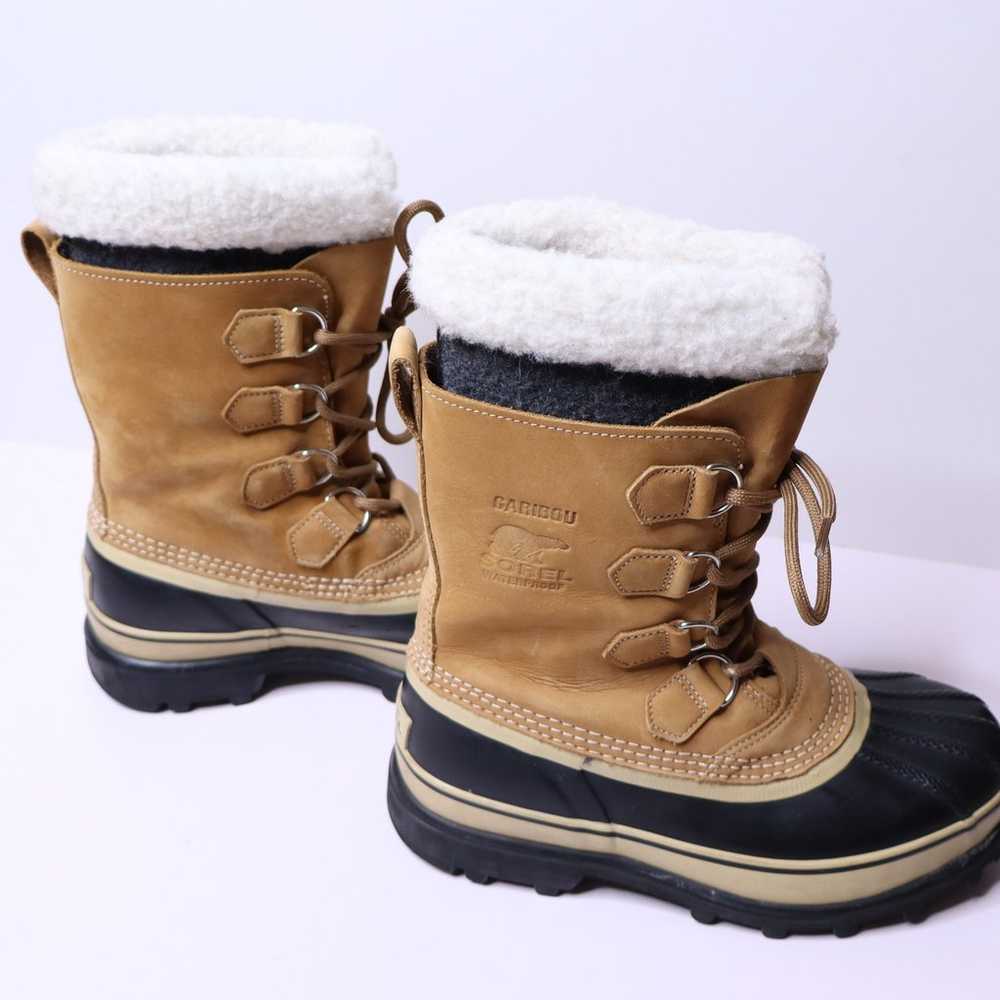 SOREL Caribou Winter Boot and Buff Waterproof Nub… - image 4