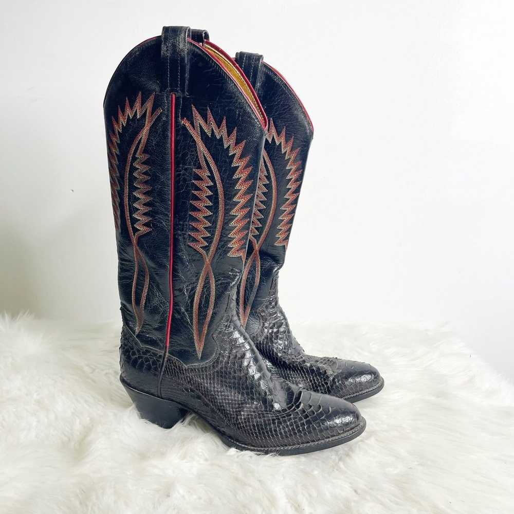 PANHANDLE SLIM Cowgirl Cowboy Leather Boots Size … - image 2