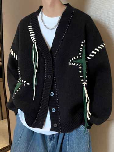 Cardigan × Japanese Brand × Streetwear Black star 