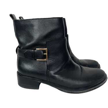 TORY BURCH Riley Mid Buckle Tumbled Leather Black… - image 1