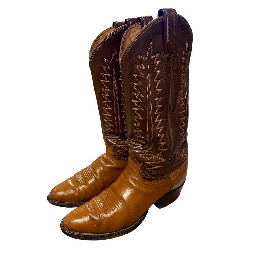 Tony Lama Womans 7.5 Vintage 1970s Leather Cowboy… - image 2