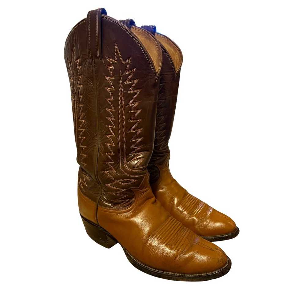 Tony Lama Womans 7.5 Vintage 1970s Leather Cowboy… - image 5