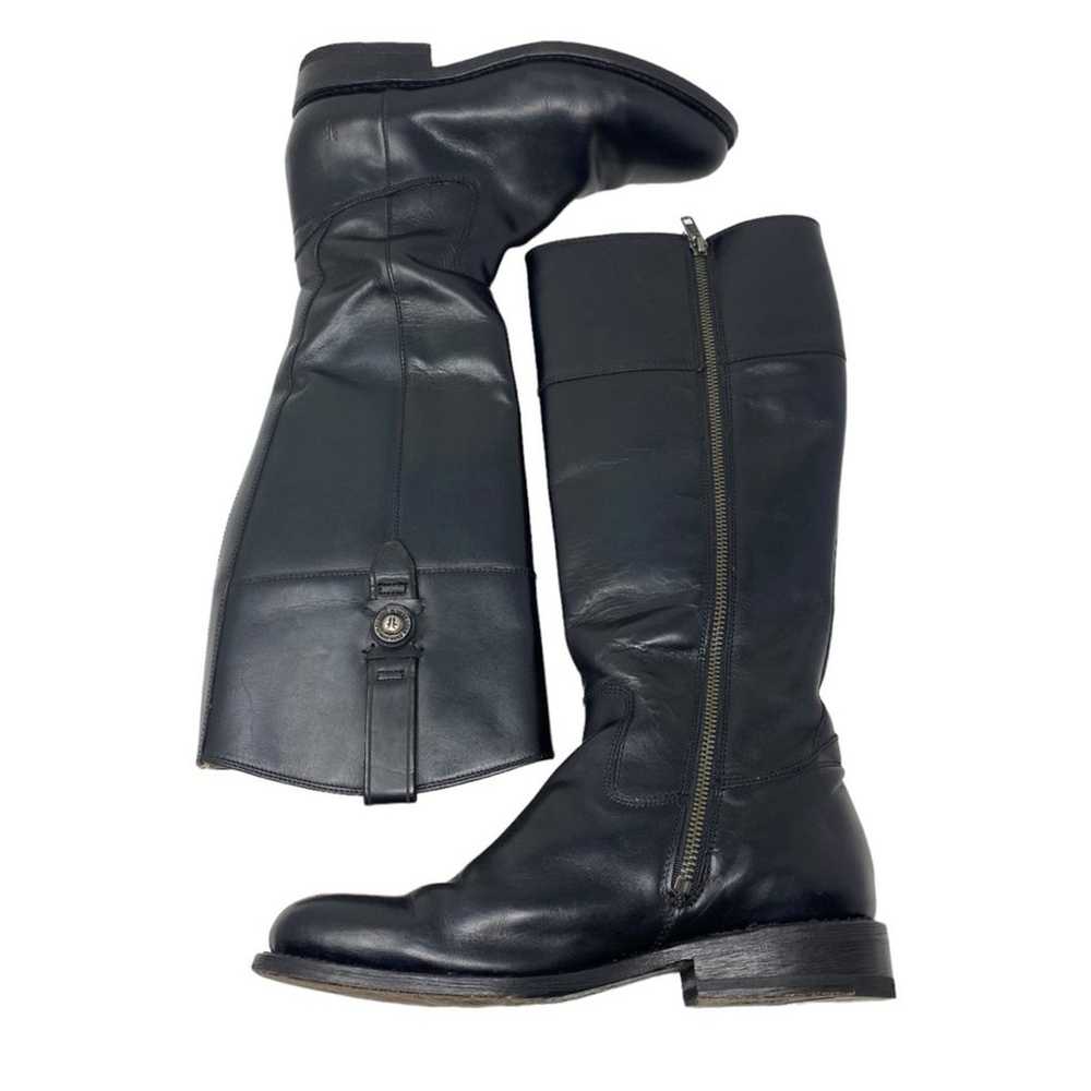 $438 Frye Jayden Button Leather Riding Boots Size… - image 3