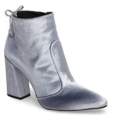 Stuart Weitzman Grandiose Steel Velvet Bootie 7.5