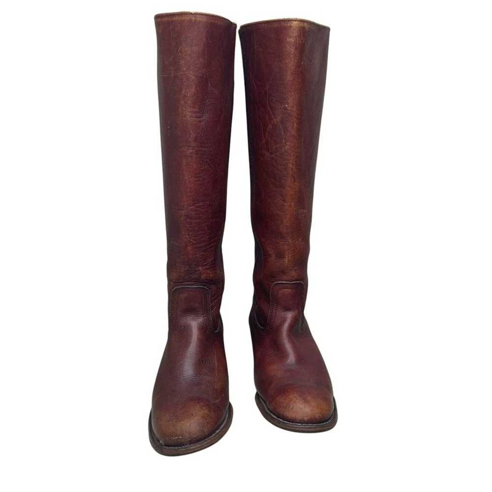 Vintage Brown Leather Tall  Frye Campus Boots Wom… - image 2