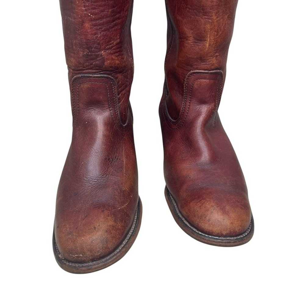 Vintage Brown Leather Tall  Frye Campus Boots Wom… - image 3