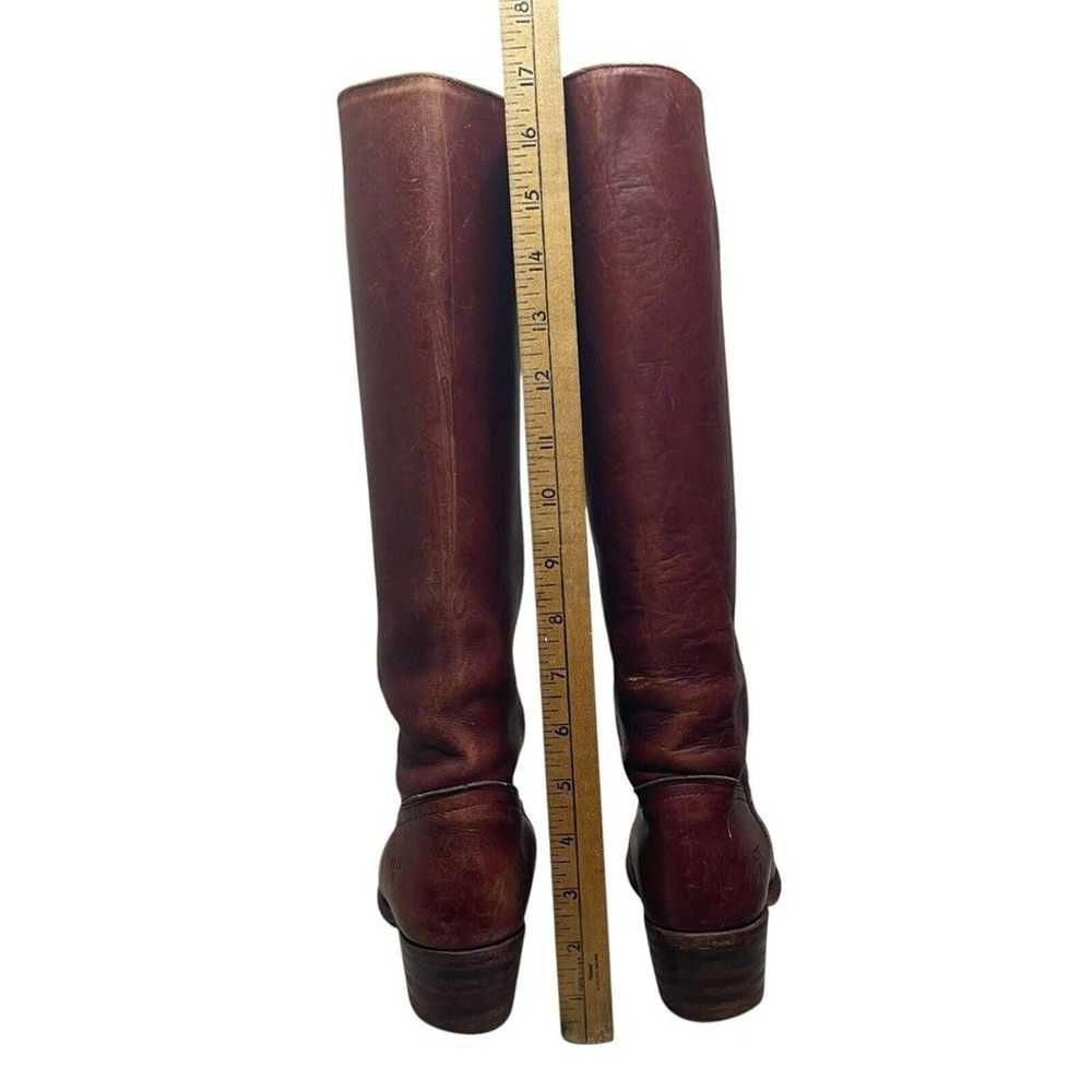 Vintage Brown Leather Tall  Frye Campus Boots Wom… - image 8