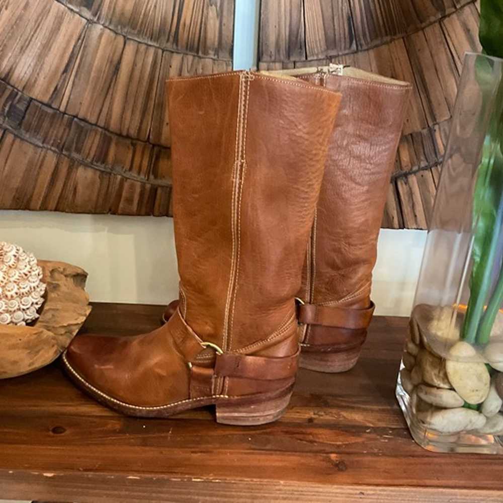 Frye Women’s Harness Boots, Color Cognac, Size 9 D - image 6