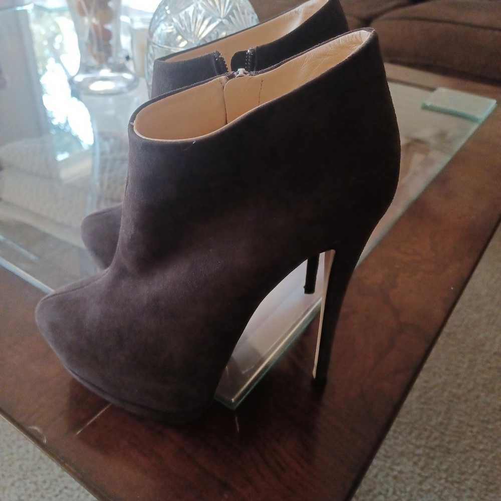 Giuseppe ZanottiSuede Hidden-Platform Bootie - image 3