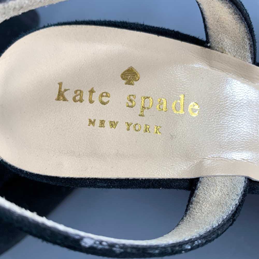 Kate Spade KATE SPADE Size 7 Black Suede Bow Slin… - image 7