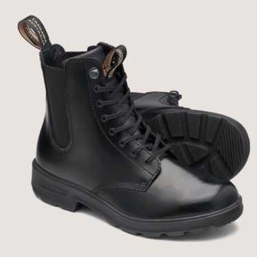 BLUNDSTONE LACE UP GORE BOOT BLACK BRUSH