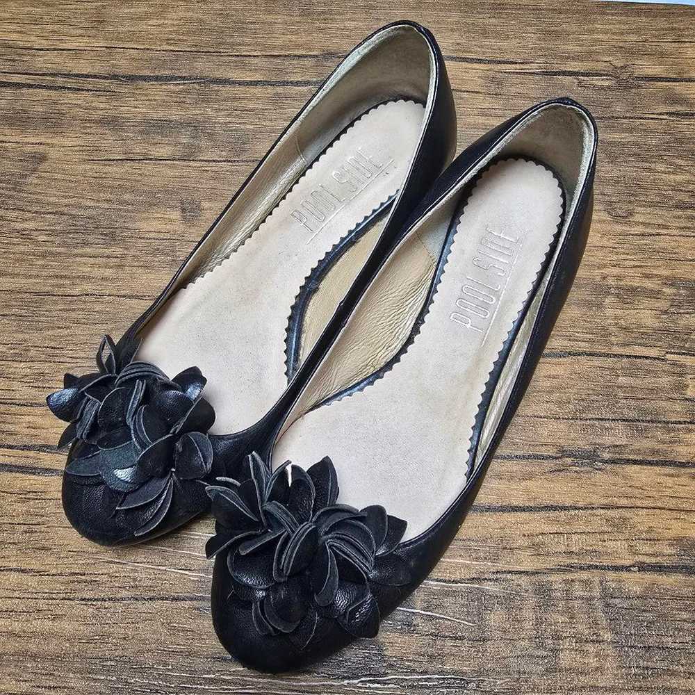 "POOLSIDE" Pumps [22.5 cm] Black with Floral Deco… - image 8