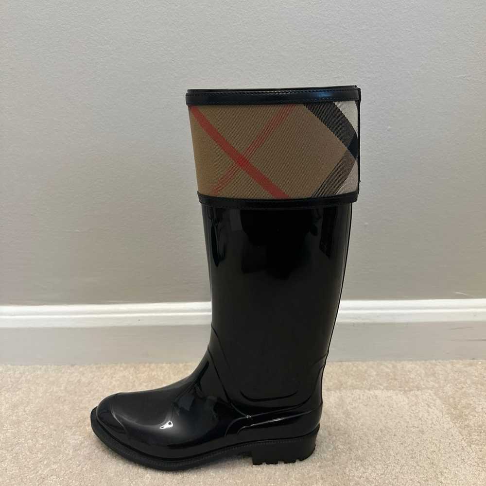 Burberry Woman’s Black Rain Boots - Size 35 Made … - image 3