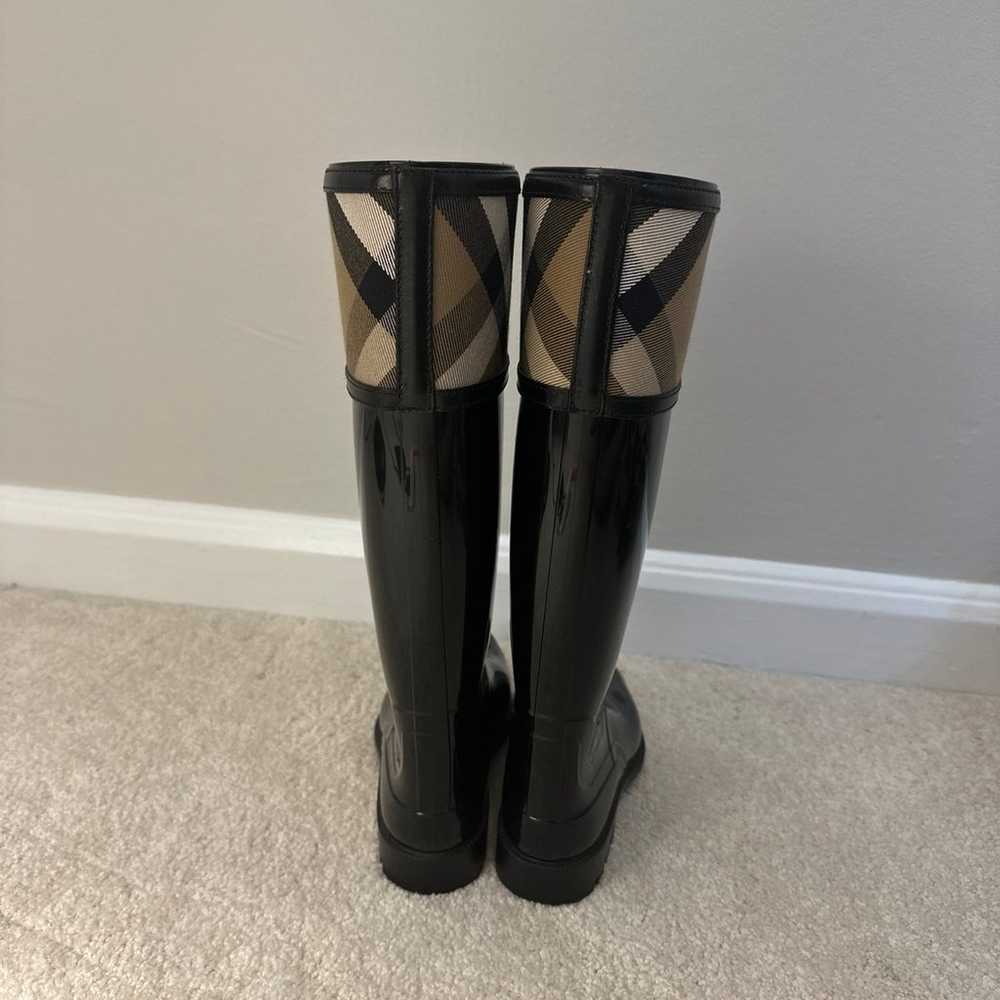 Burberry Woman’s Black Rain Boots - Size 35 Made … - image 6