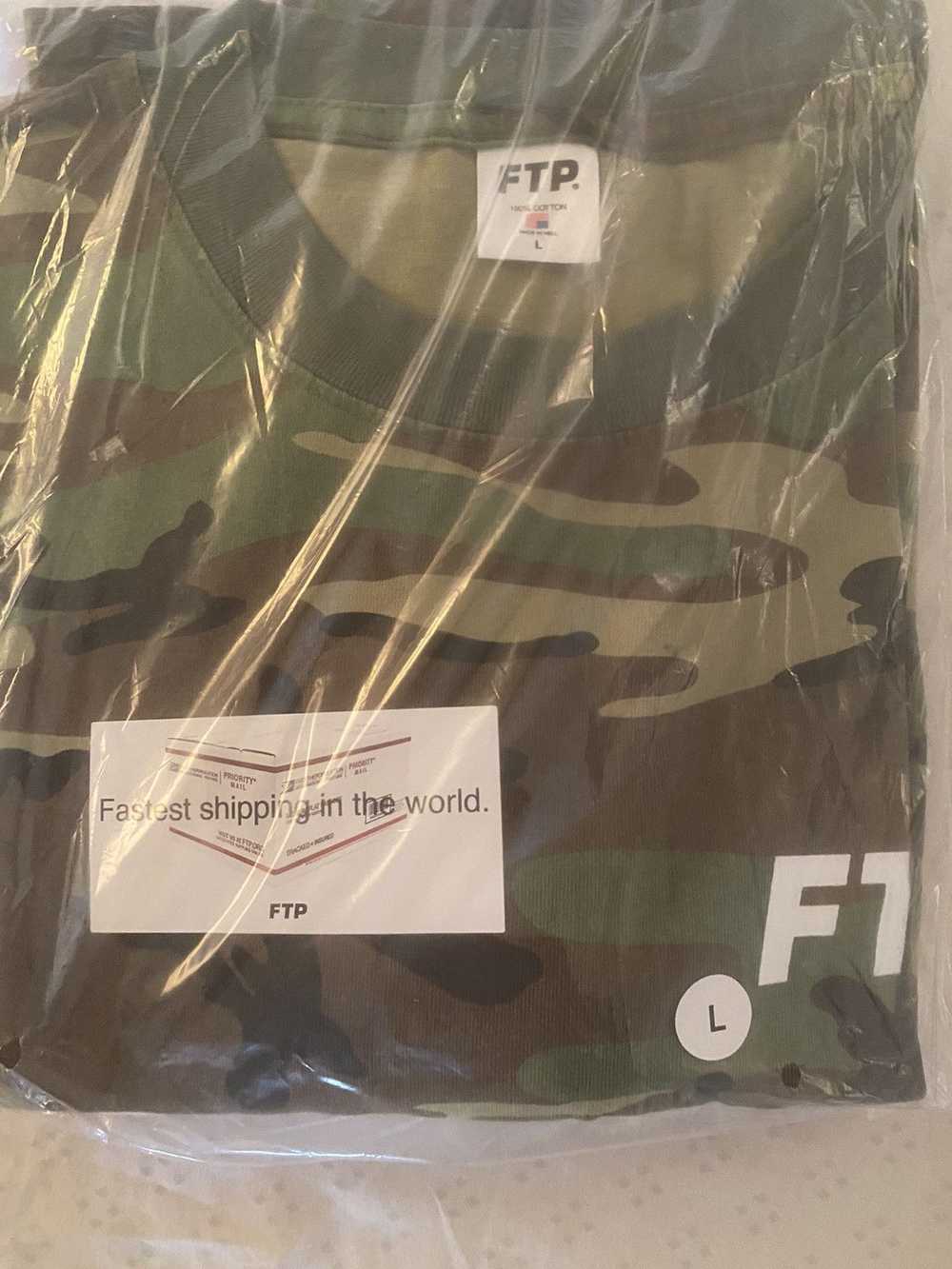 Fuck The Population FTP Logo Tee Woodland Camo L - image 1