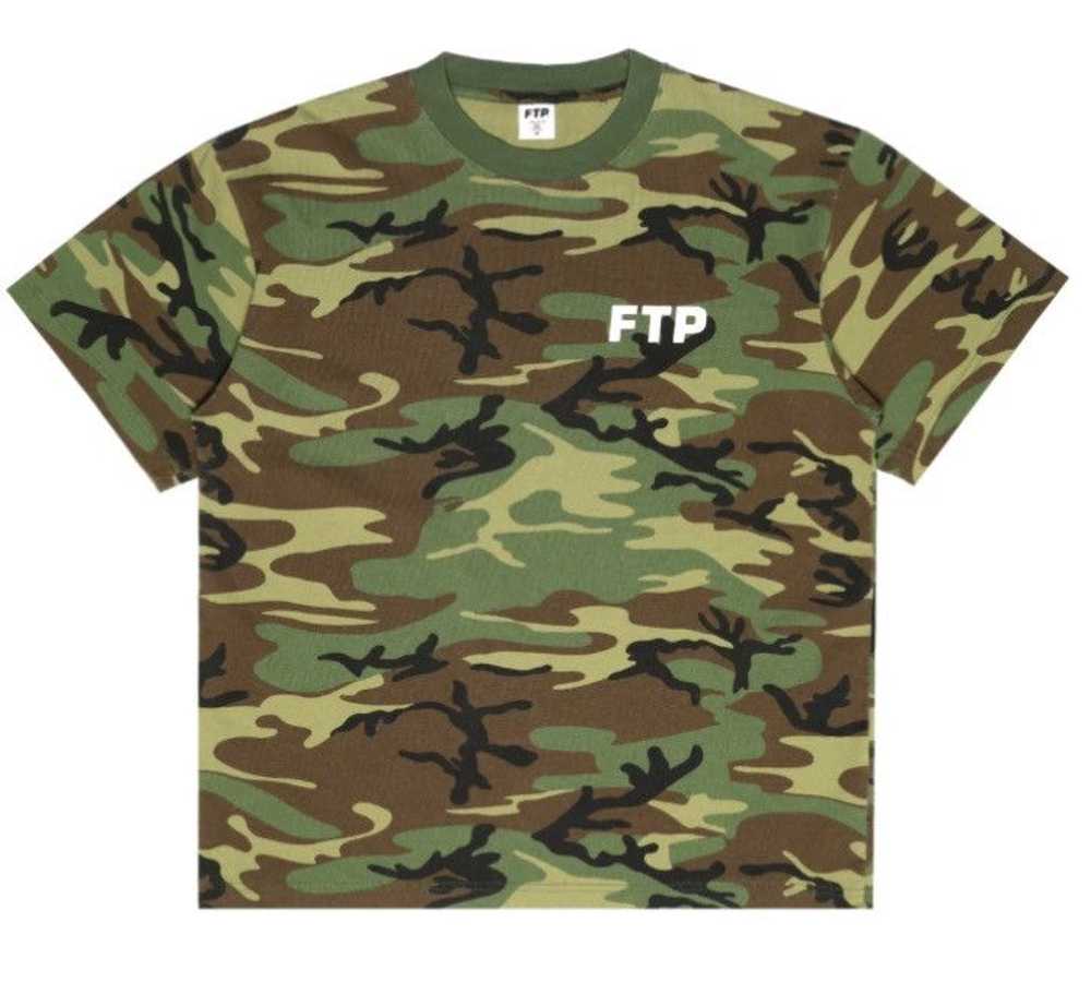 Fuck The Population FTP Logo Tee Woodland Camo L - image 2