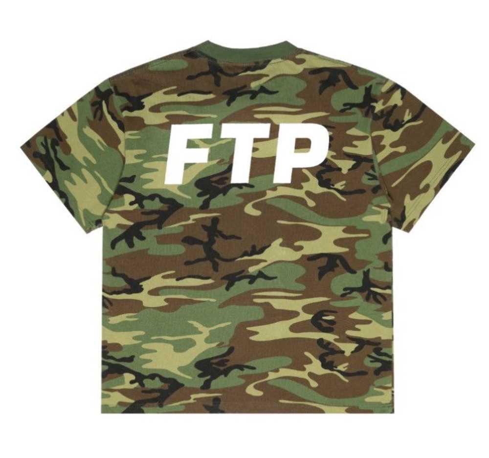 Fuck The Population FTP Logo Tee Woodland Camo L - image 3