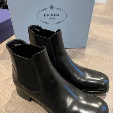 Prada leather ankle boots