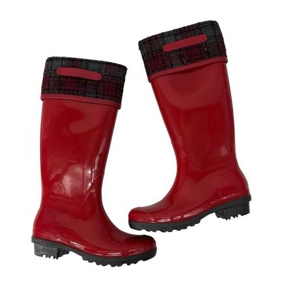 Salvatore Ferragamo Wellington Red Rain Boots Pla… - image 11