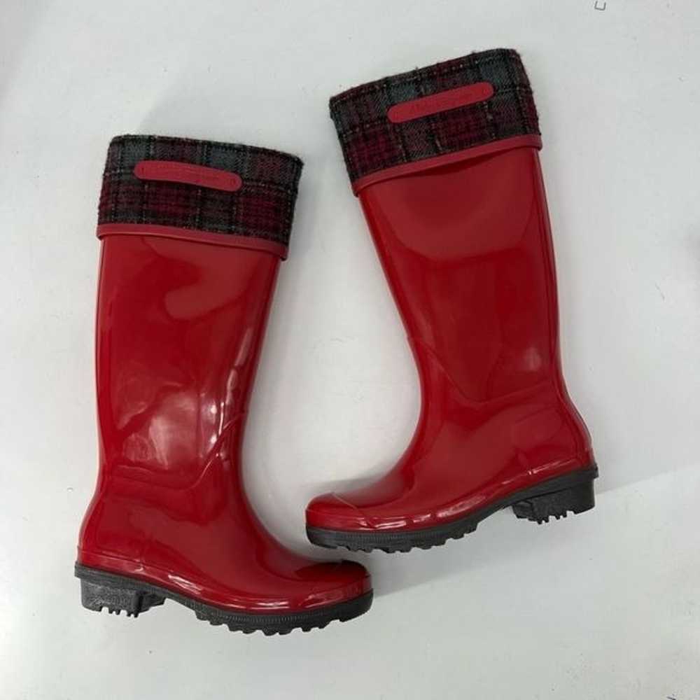 Salvatore Ferragamo Wellington Red Rain Boots Pla… - image 8