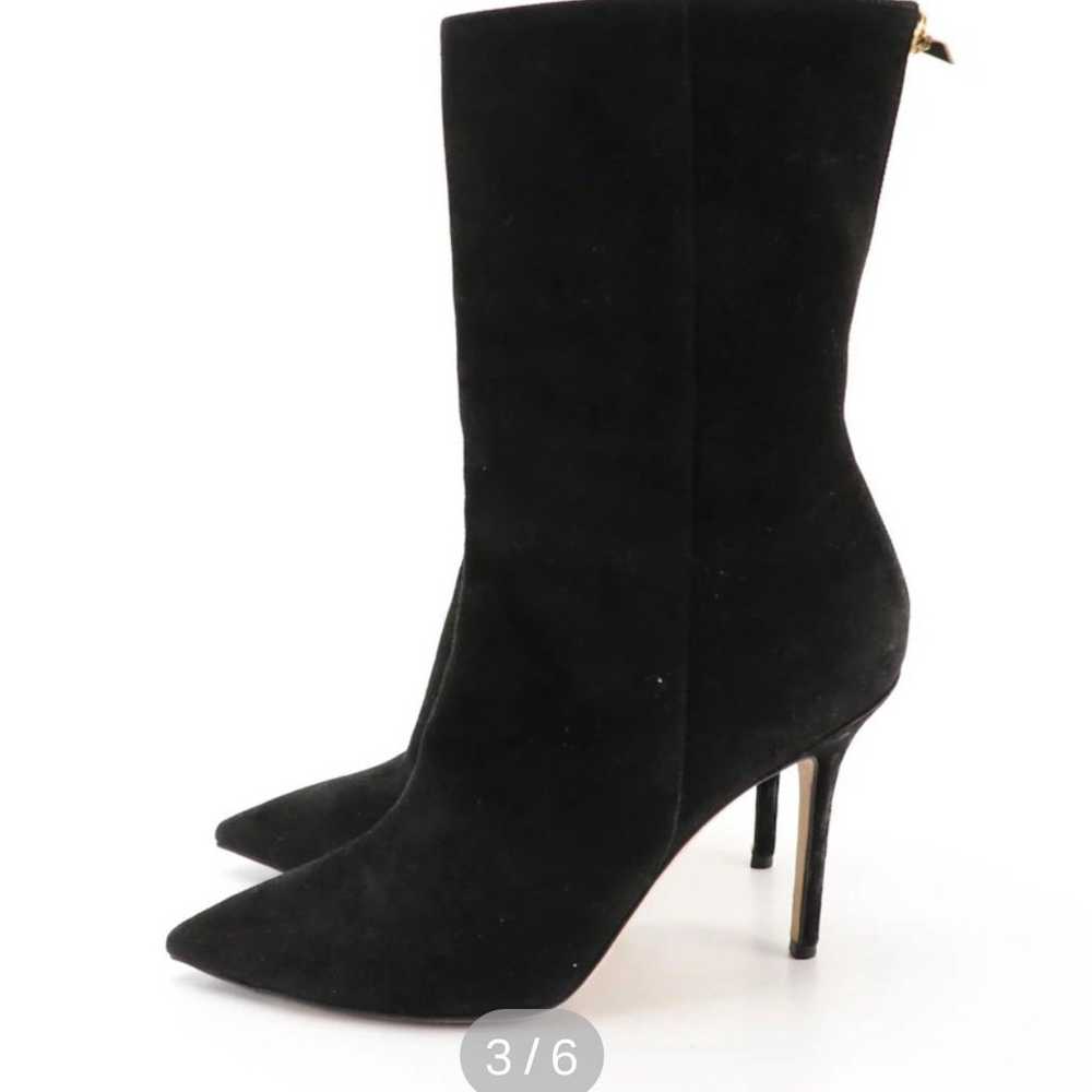 Black Jimmy Choo London Black Suede Stiletto Mid … - image 1