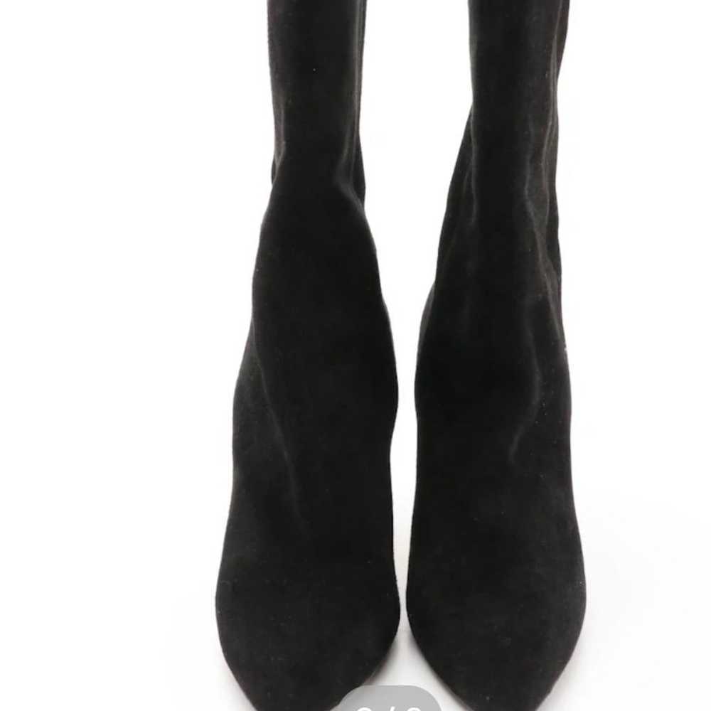 Black Jimmy Choo London Black Suede Stiletto Mid … - image 3