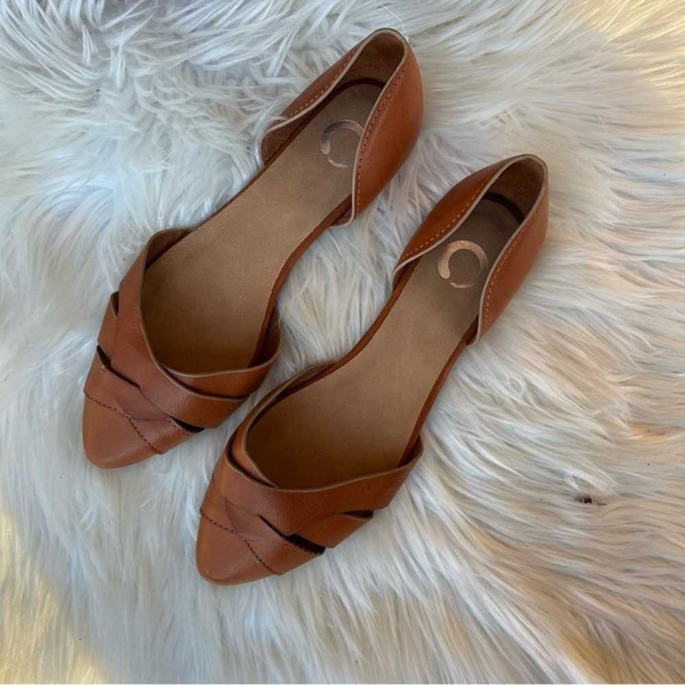 Chestnut Faux Leather Strappy Cut Out Pointed Toe… - image 2