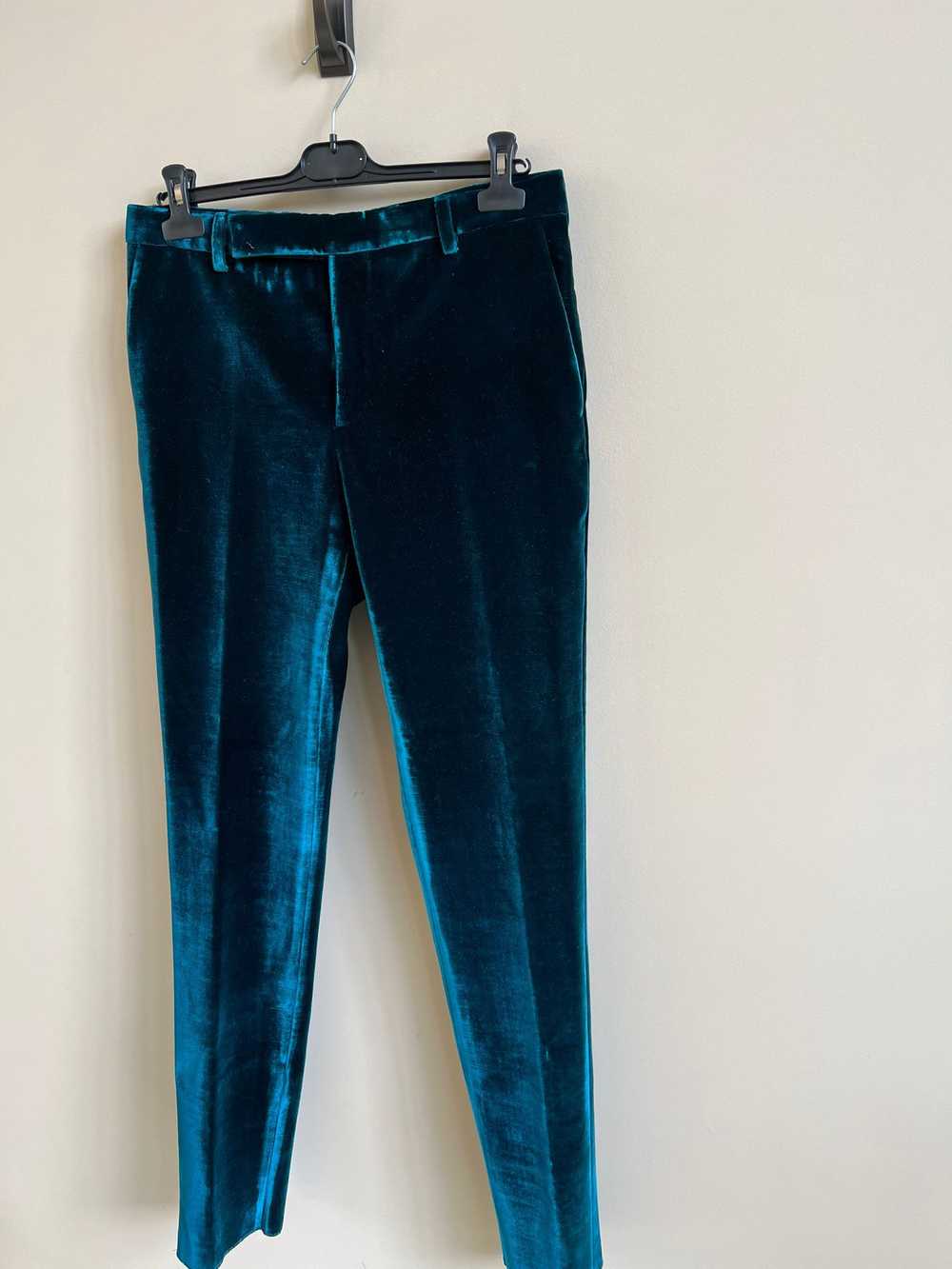 Saint Laurent Paris Velvet Casual Pant in Blue - image 4