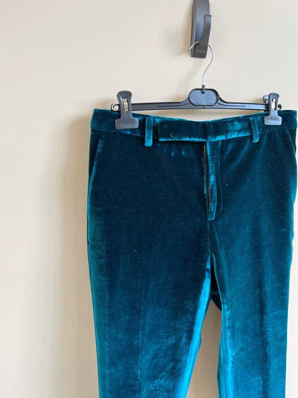 Saint Laurent Paris Velvet Casual Pant in Blue - image 6