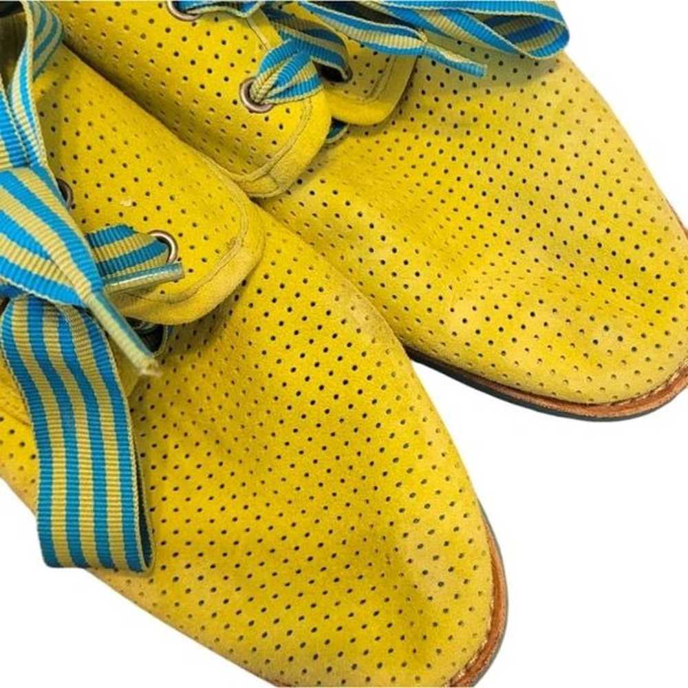 Johnston and Murphy Lime Green Perforated Oxford … - image 5