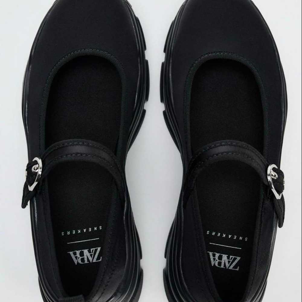 ZARA ballet flat sneakers with a thick sole. - image 5