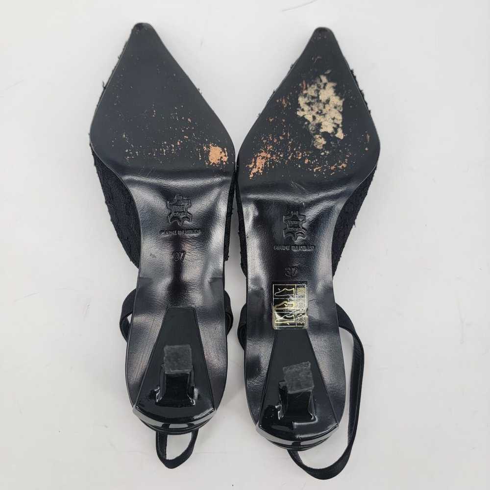 Alain Tondowski Size 6.5 Sequin Slingback Kitten … - image 6