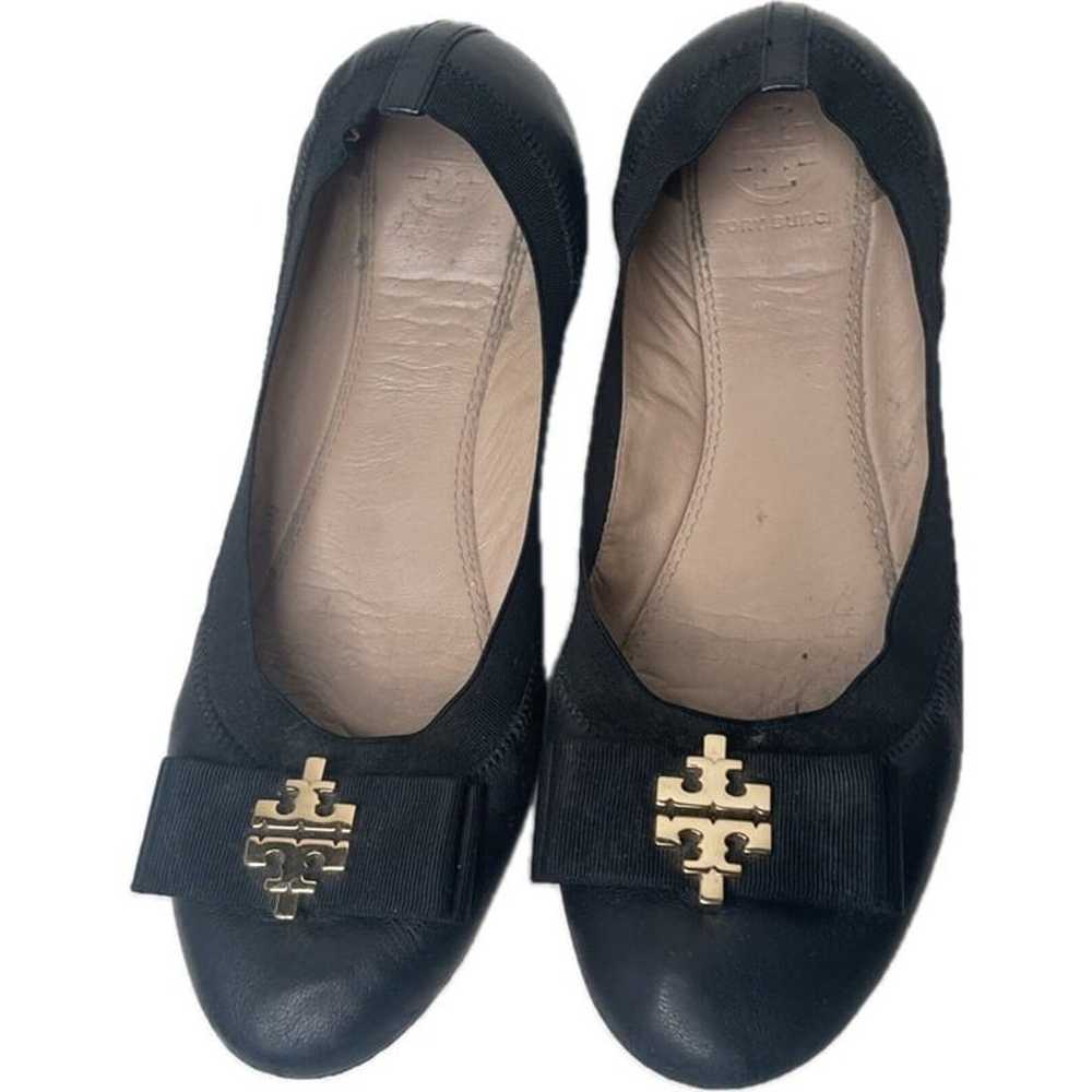 Tory Burch Sedgwick Ballet Flats Lambskin Black 8… - image 2