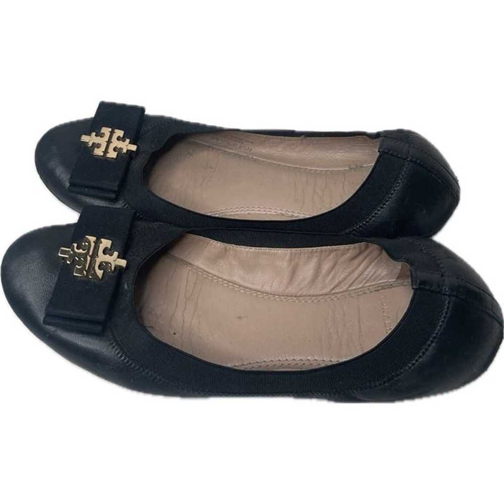 Tory Burch Sedgwick Ballet Flats Lambskin Black 8… - image 3