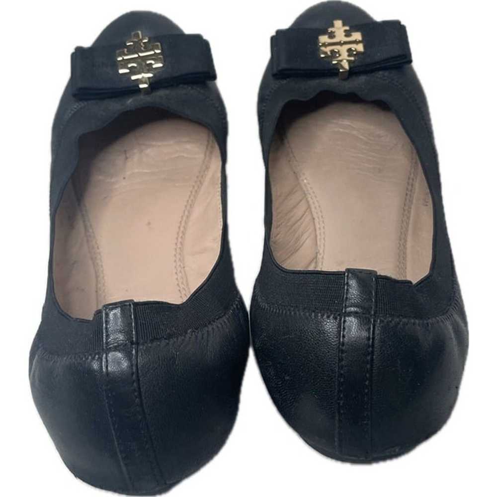 Tory Burch Sedgwick Ballet Flats Lambskin Black 8… - image 5