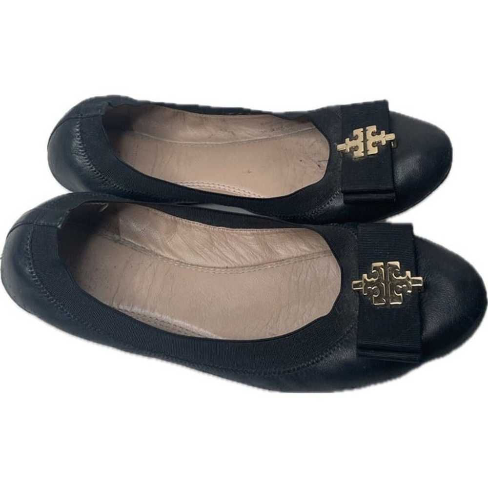 Tory Burch Sedgwick Ballet Flats Lambskin Black 8… - image 6