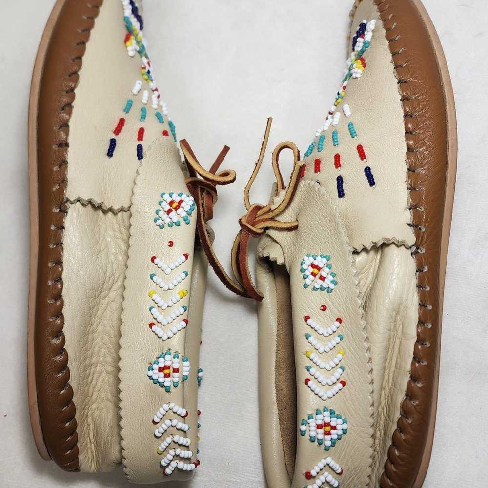 Taos Buckskin Leather Native American Indian Bead… - image 4